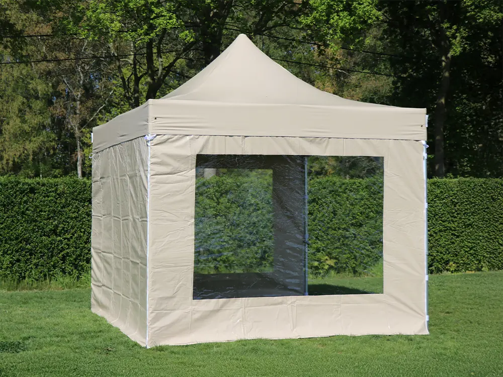 Vouwtent 3x3 Solid 50 pvc met complete zijwandenset (inbegrepen)