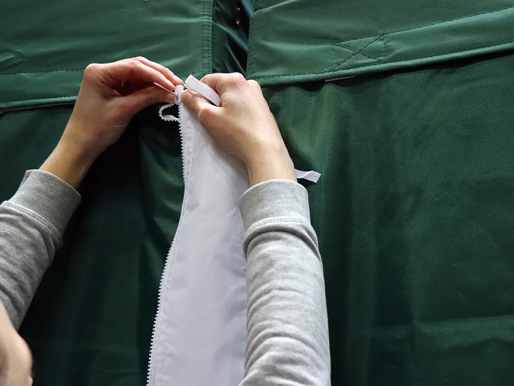 Vouwtent witte verbindingsstrook