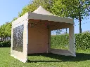 Easy-uptent 3 x 3 m S50 beige met zijwanden met ramen