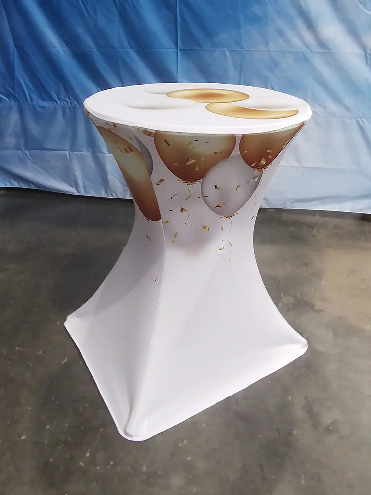 Stretchhoes ballonnen (goud/wit)