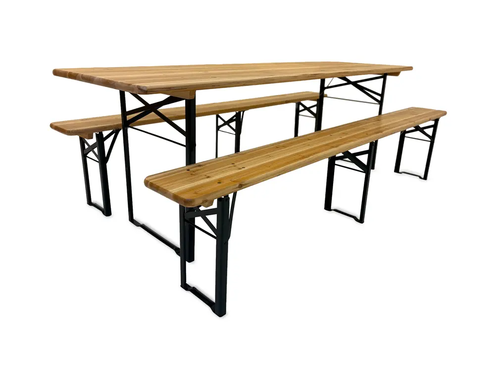 Elke set bestaat uit 1 tafel en 2 banken