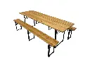 Houten bierset: 1 tafel en 2 banken