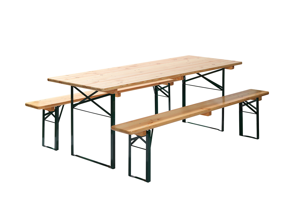 Elke set bestaat uit 1 tafel en 2 banken