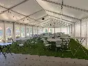 Open en stabiele aluminium frame kadertent 10 m breed zonder middenpalen – perfecte evenementenruimte.