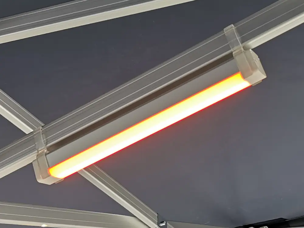 LED balken met lichtstand 'rood licht'