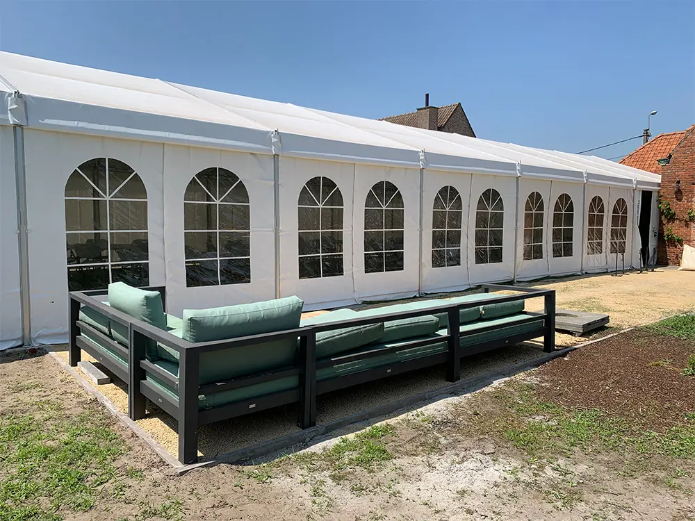Aluminium kadertent 6 meter voor evenementen