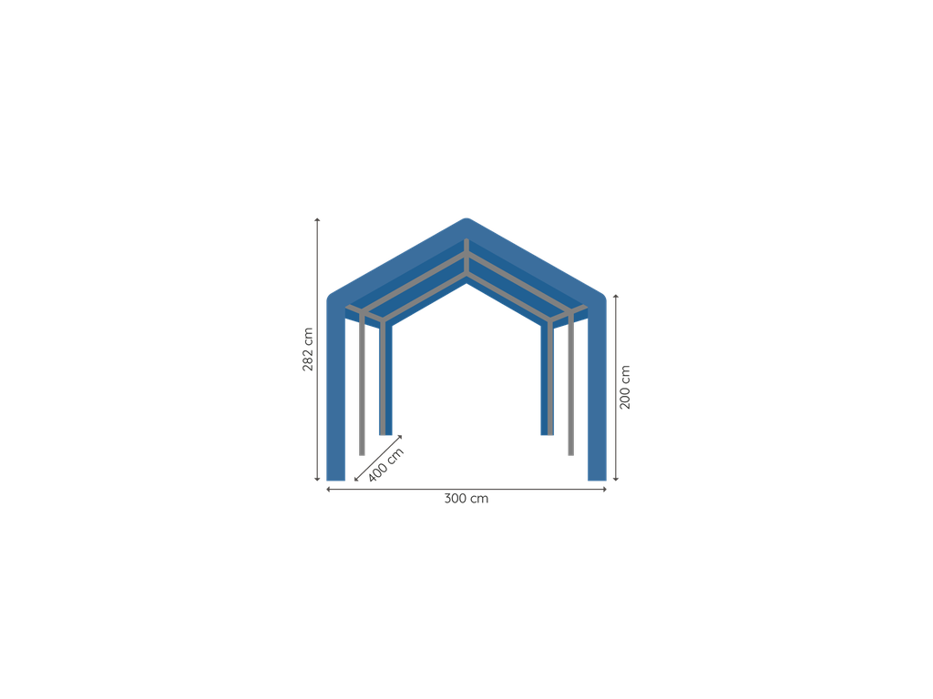 Partytent 3 x 4 m afmetingen