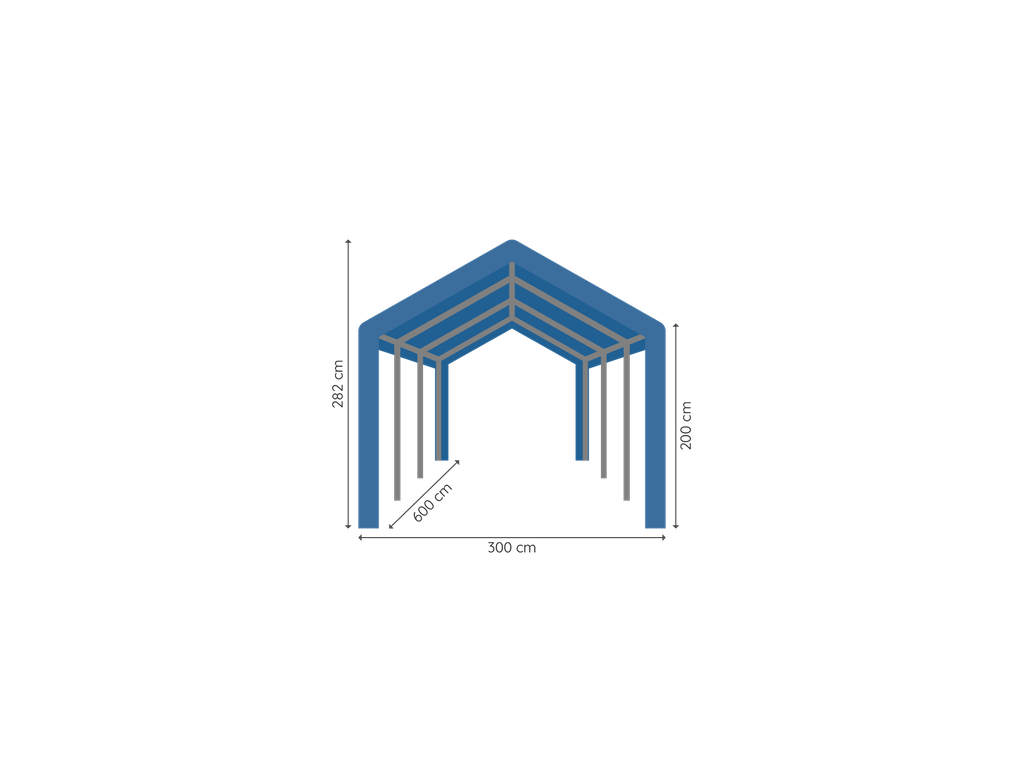Partytent 3 x 6 m afmetingen