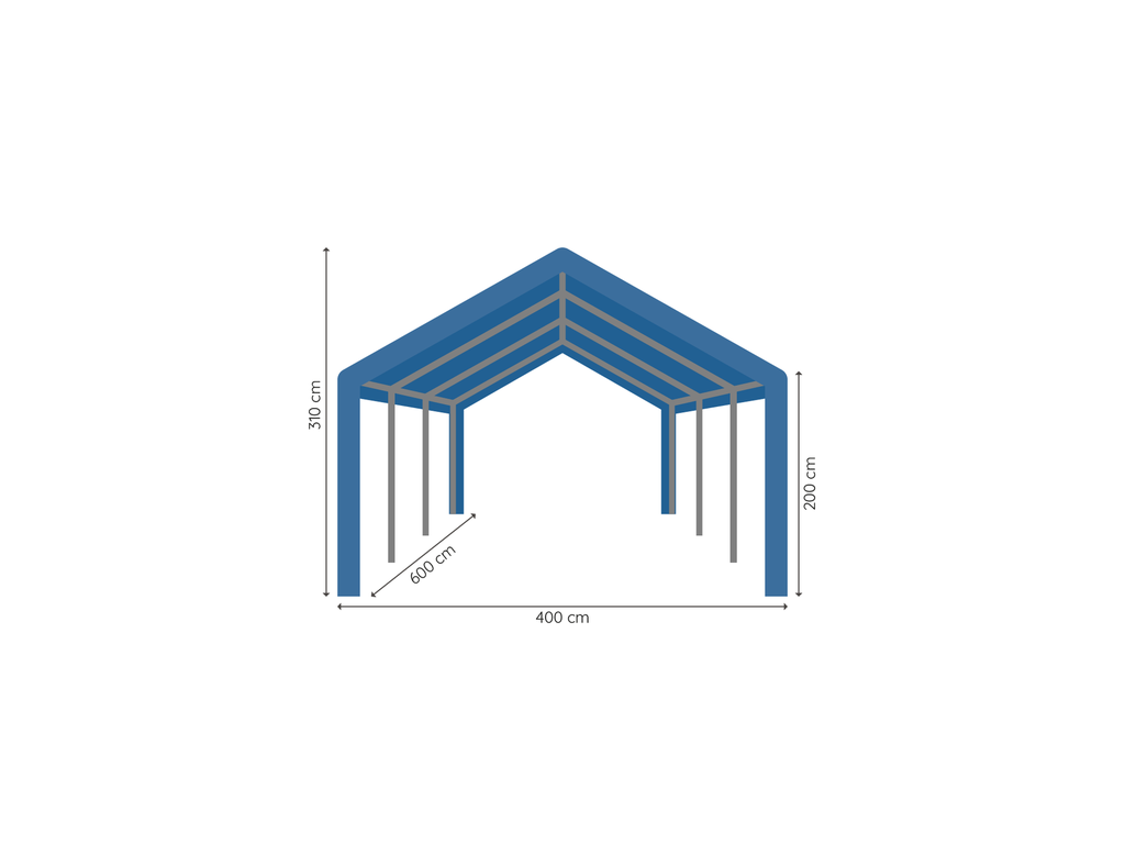Partytent 4 x 6 m afmetingen