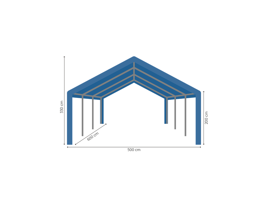 Partytent 5 x 6 m afmetingen