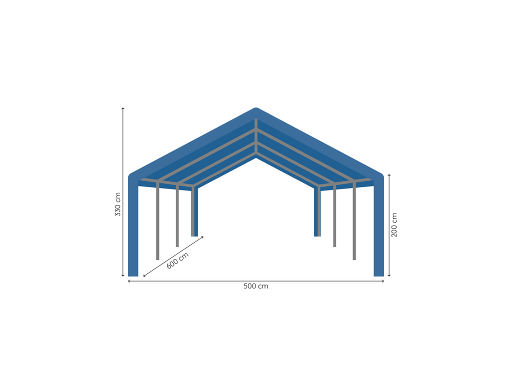 Partytent 5 x 6 m afmetingen