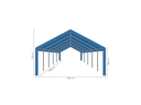 Partytent 5 x 10 m pro 50 pvc HQ afmetingen