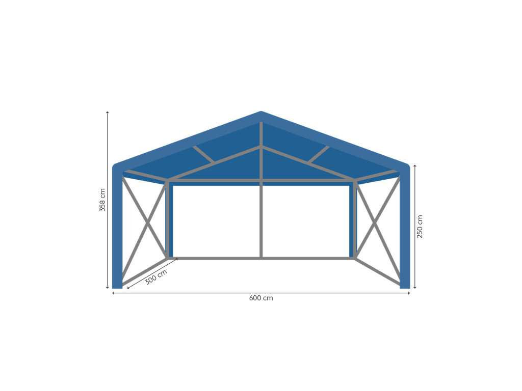 kadertent 6 m breed afmetingen