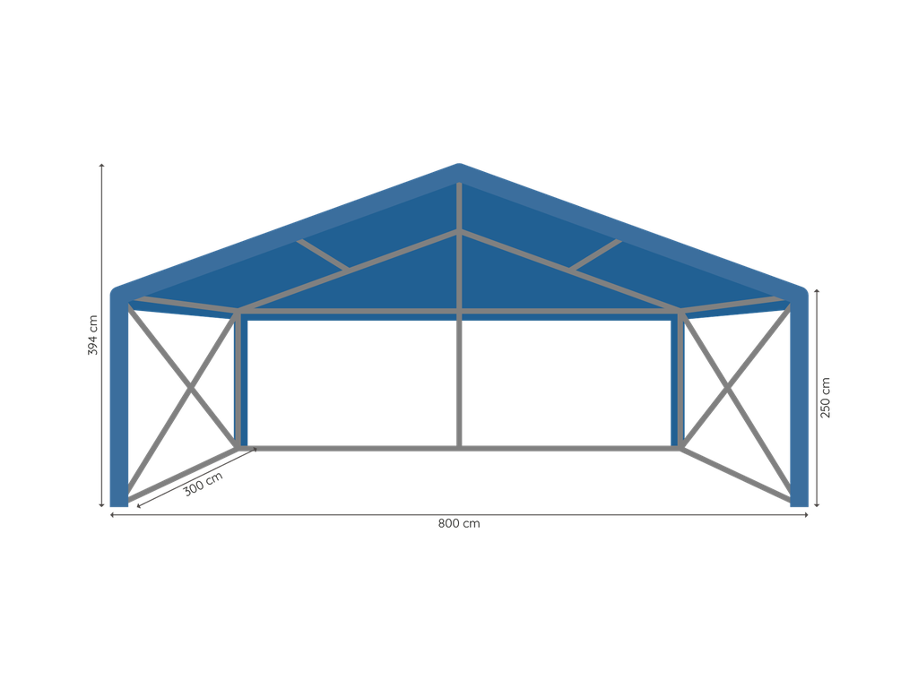 kadertent 8 m breed afmetingen