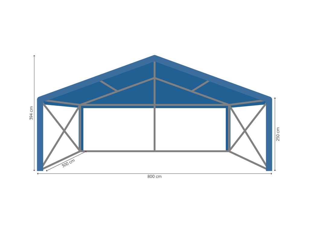 kadertent 8 m breed afmetingen