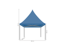 Pagodetent 4 x 4 m afmetingen