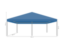 Vouwtent 4 x 8 m S40 afmetingen