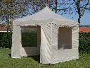 Vouwtent 3x3 Solid 40 met complete zijwandenset (4 stuks)