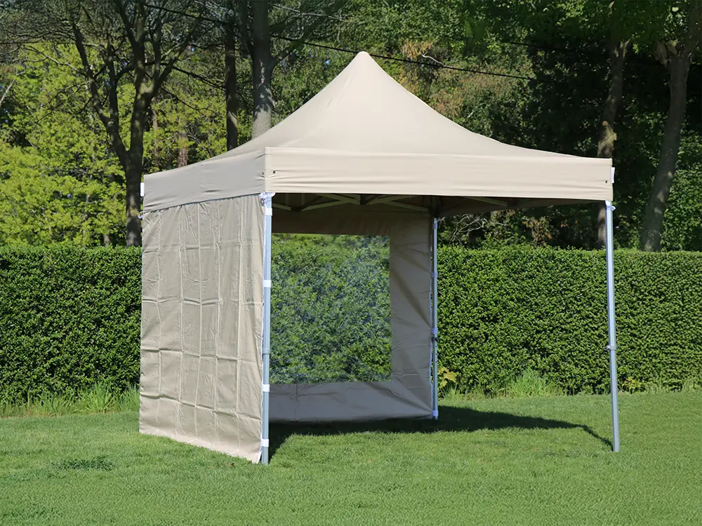 Vouwtent 3x3 Solid 50 pvc met 2 zijwanden