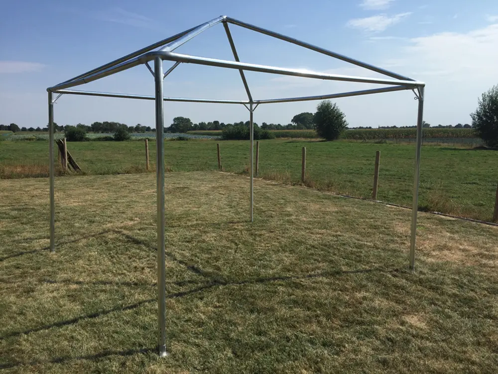 Opbouw frame partytent 3x3 pvc pro 50