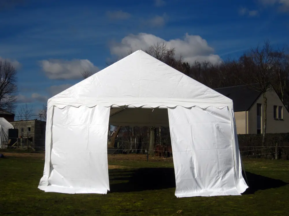 Onderdeel partytent: kopse zijwand 4 meter