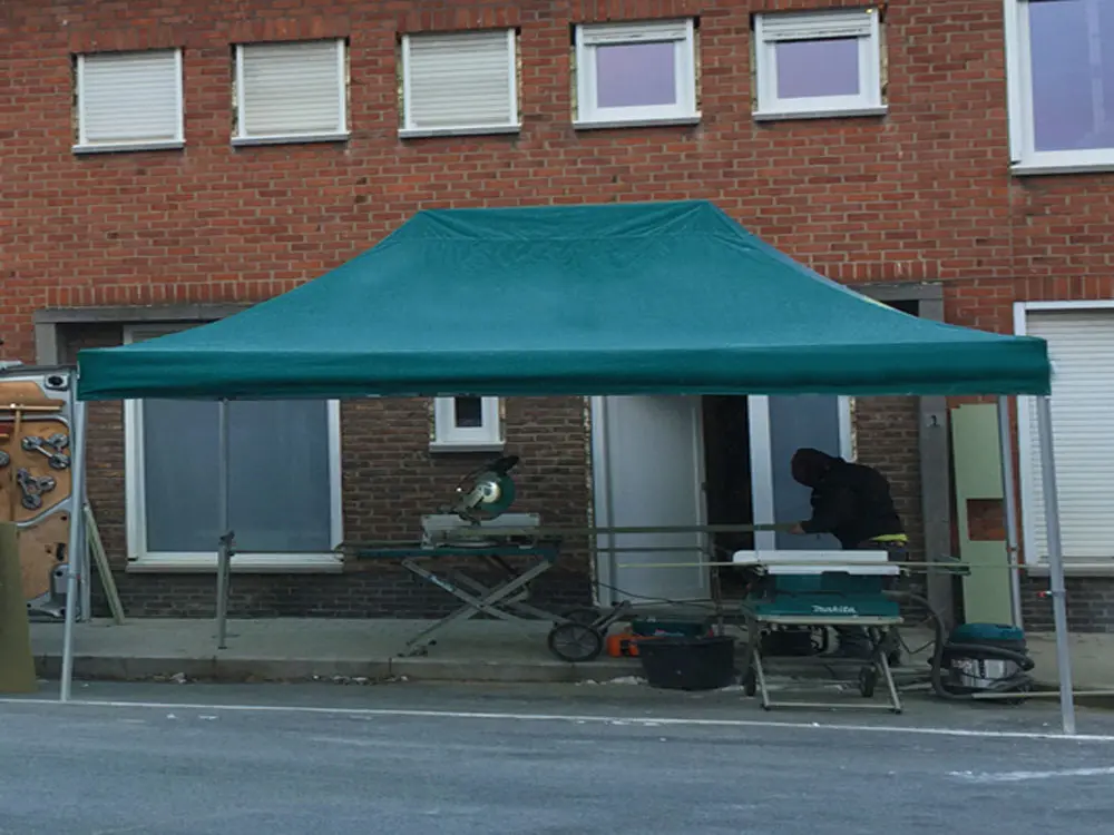 Tweedehands: vouwtent 3 x 4,5 m Solid 30 groen