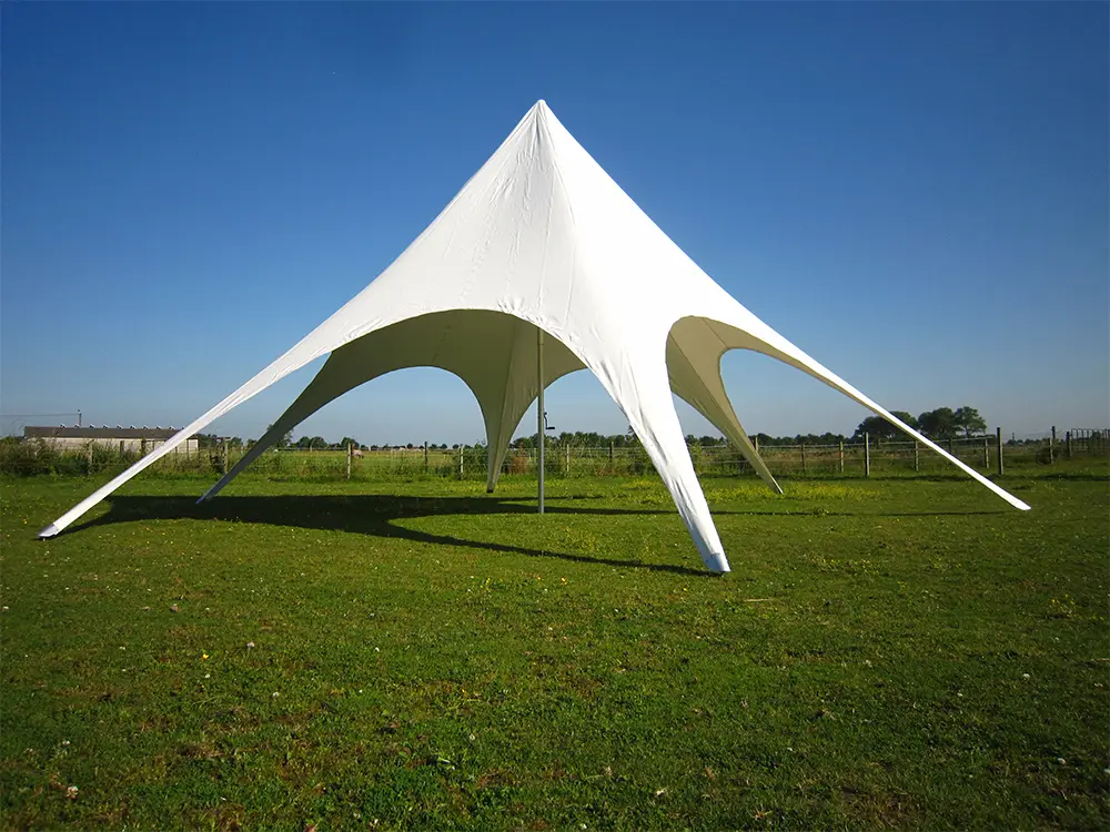 Tweedehands: stertent 16 m wit