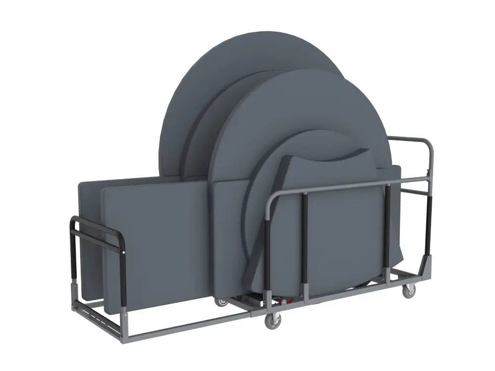 Transportkar voor grijze klaptafels