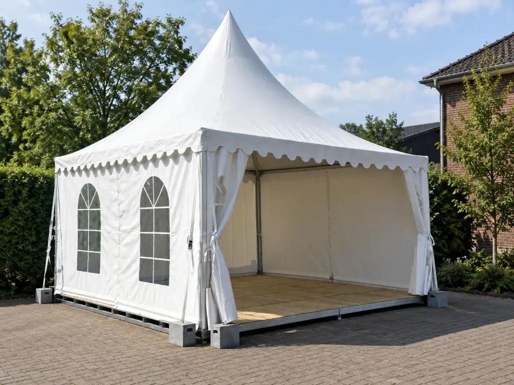Pagodetent 6 x 6 m pvc pro: zijwandenpakket