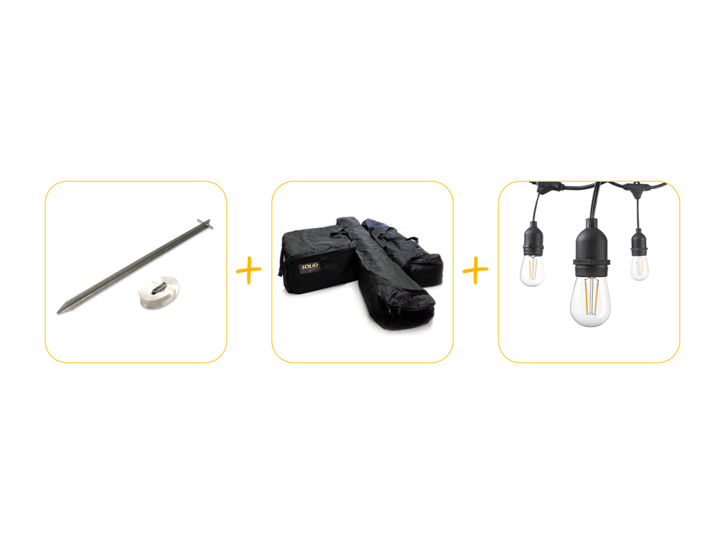 Voordeelpakket voor partytent 4 x 8 m polyester/pvc basic