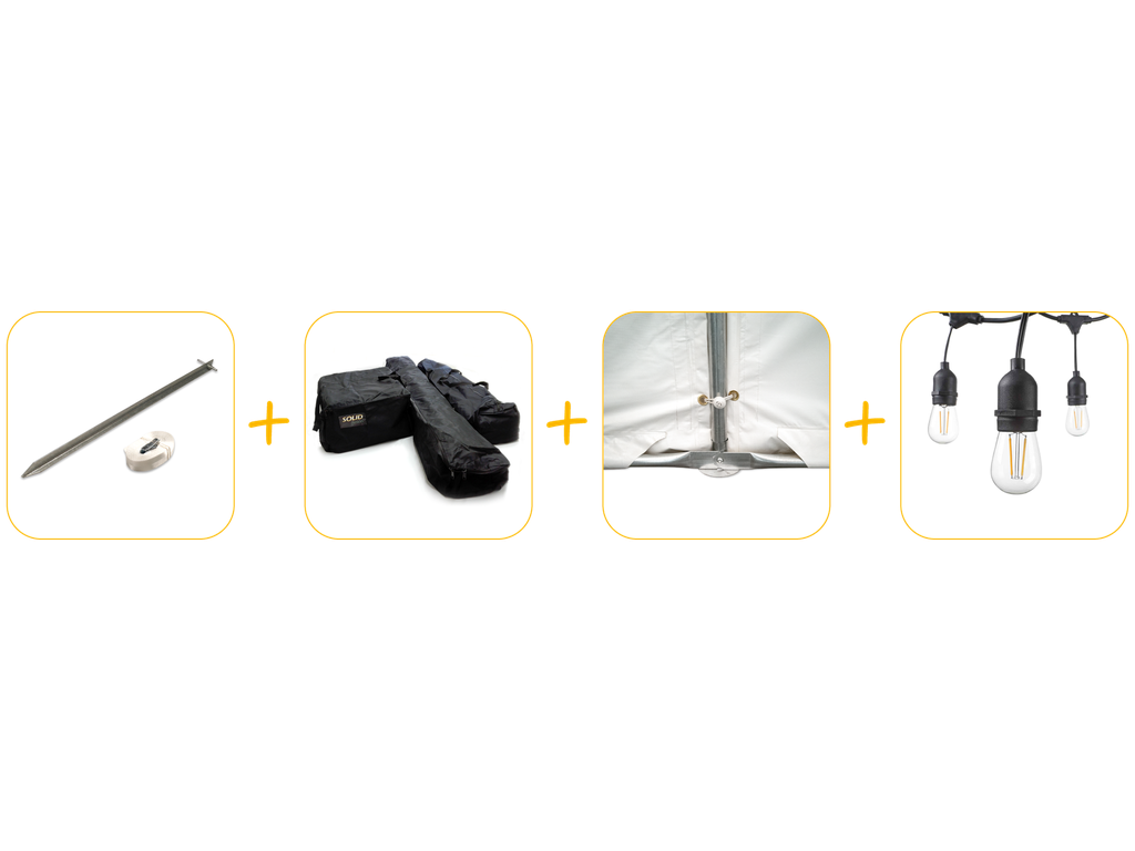 Voordeelpakket voor partytent 5 x 10 m pvc pro