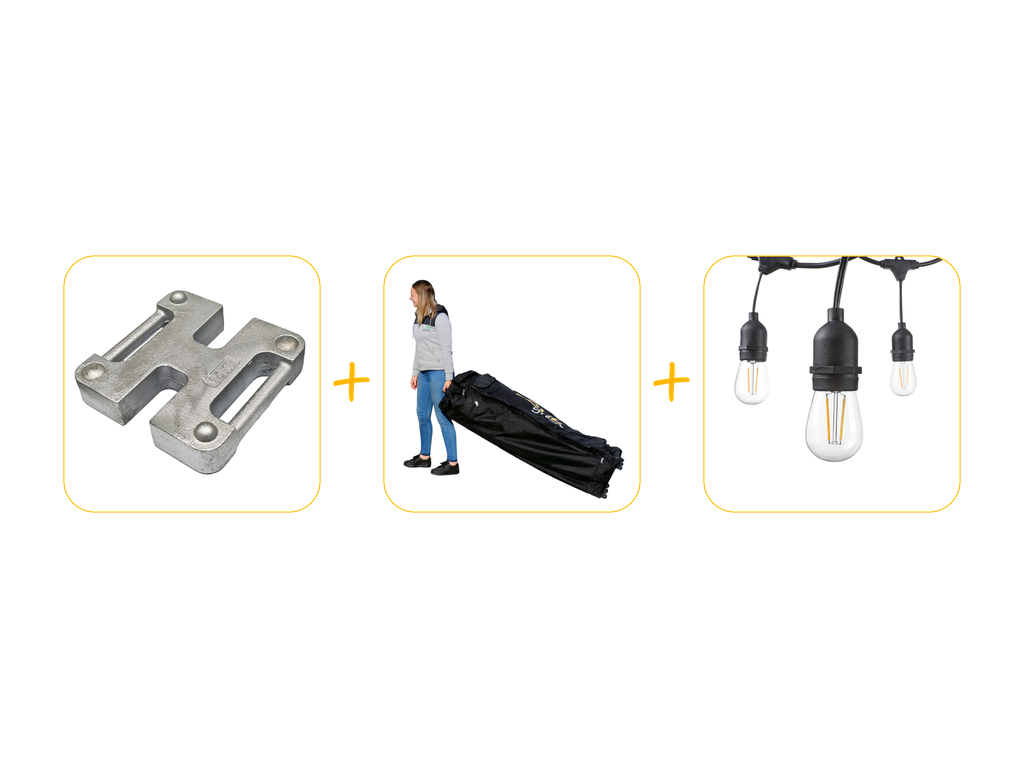 Voordeelpakket voor vouwtent 4 x 8 m Solid 50