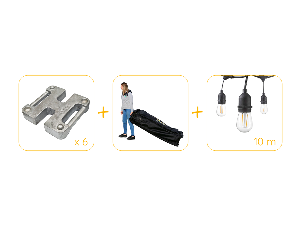 Voordeelpakket voor vouwtent 4 x 8 m Solid 50