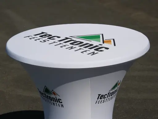 Bedrukte stretchhoes statafel