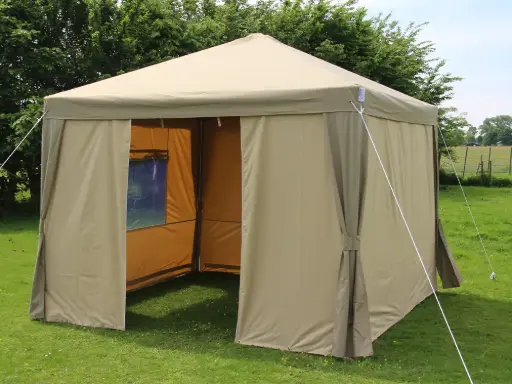 Partytent 3 x 3 m polyester taupe/beige