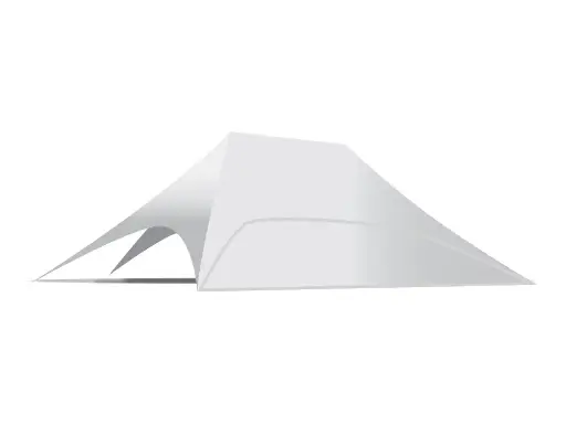 Onderdeel stertent twin 16 m: zijwand polyester dicht (lange zijde)