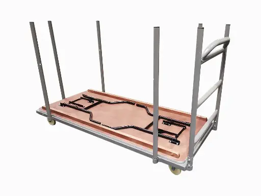 Transportkar voor houten klaptafels 183 cm