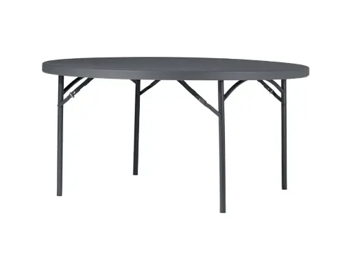 Ronde klaptafel - grijs HDPE