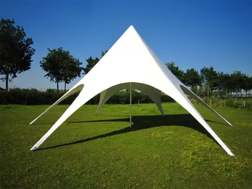 Tweedehands: stertent 12 m pvc wit