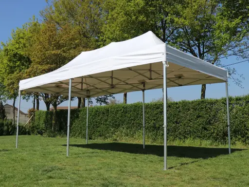 Einde reeks: vouwtent 4 x 8 m Solid 50 pvc wit