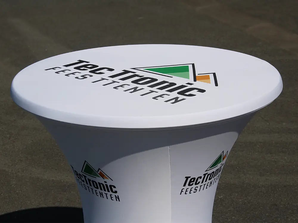 Bedrukte stretchhoes statafel